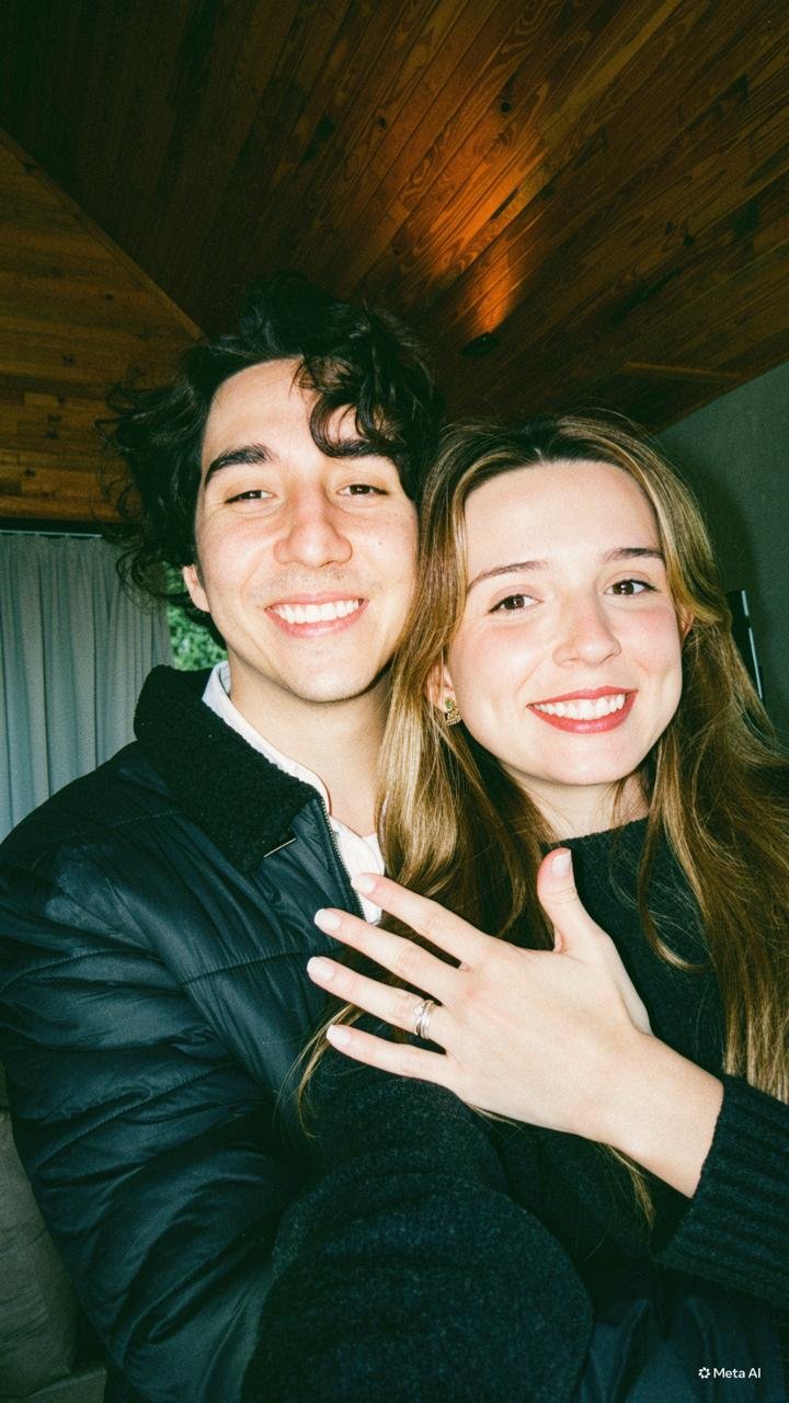 Miriã e Flávio no dia do pedido de casamento